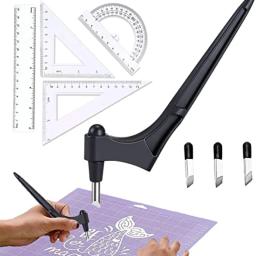 DIY Arte e Artesanato Ferramentas De Corte, Lâmina Rotativa De 360 Graus, Cortador De Papel De Segurança, 3 Lâmina De Substituição, Fabricação De Janela De Papel - Image 2