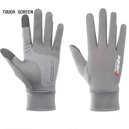 Luvas touch screen, secagem rápida, respirável, elástico, proteção solar, para esportes, pesca, ciclismo, treino, aptidão, ginásio, condução - Image 4