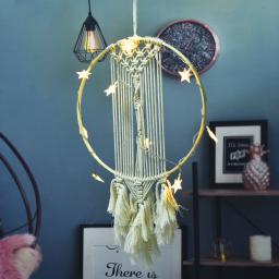 1/5 pçs 8-33cm de madeira diy artesanal apanhador bordado arco artesanato ponto cruz círculo de bambu anel pendurado decoração de natal casamento - Image 6