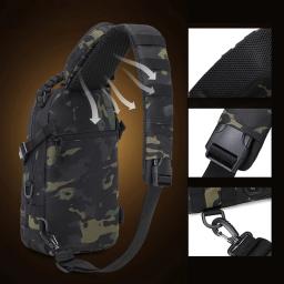 Saco de peito de acampamento mochila tática para homens esporte ombro caminhadas ao ar livre escalada ciclismo pesca viagem molle sling fanny pacote - Image 3