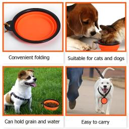 Tigela de Silicone Dobrável para Pet Dog, Viagem ao ar livre, Recipiente De Alimento De Cachorro Portátil, Alimentador De Cachorro, Tigelas De Cachorro, 350ml - Image 4