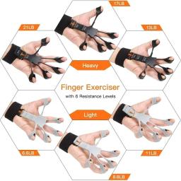 Fortalecedor de aperto de mão ferramentas físicas guitarra dedo trainer treinamento e exercício ginásio 6th nível resistência gripster expansor - Image 4