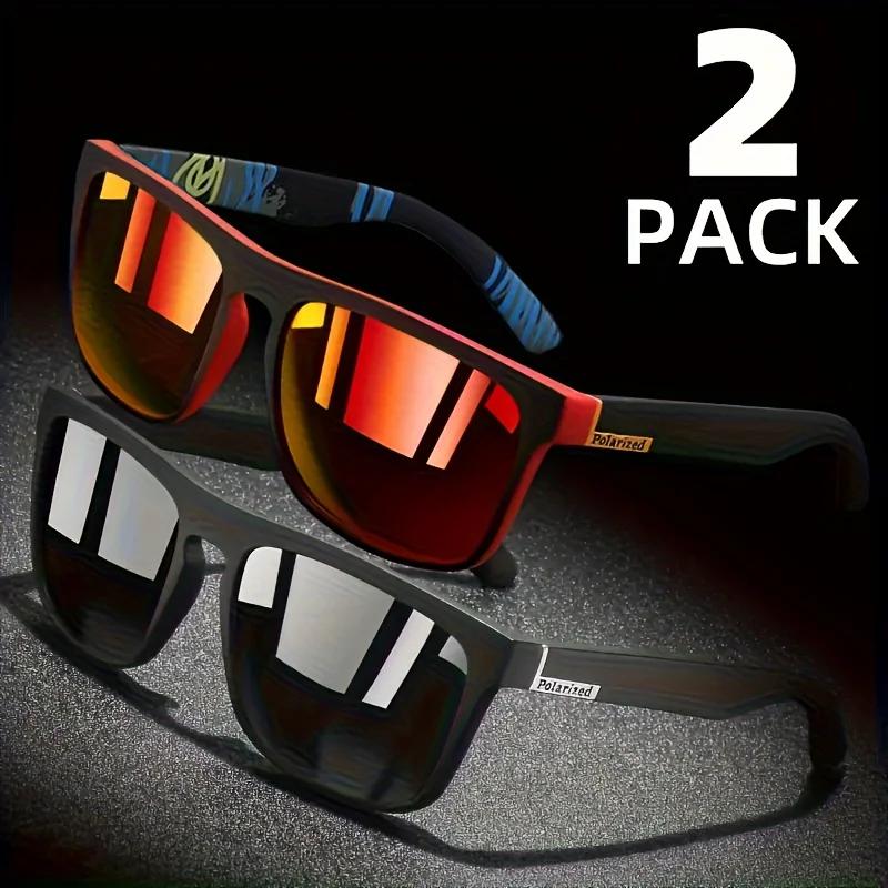 Óculos de sol polarizados quadrados, 2 peças, antirreflexo, para festa de verão, férias, viagens, condução, pesca - Image 1