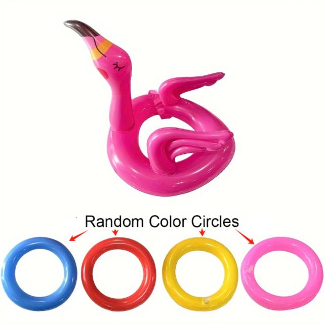 Jogo Inflável de Anel com Flamingo para Festas - Presente Divertido e Interativo