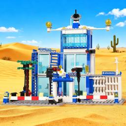 Blocos de montagem do departamento de polícia de alta dificuldade, carro, brinquedos educativos diy para crianças, pequenas partículas, ferramentas de aprendizagem criativas - Image 6