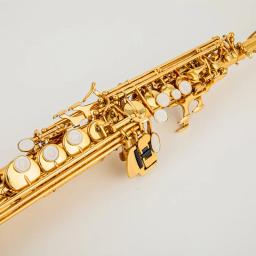 JK-keilwerth-Latão saxofone soprano reta, Bb Sax Flat, instrumento de sopro, Shell Natural, Key Carve Pattern, ST90 - Image 2