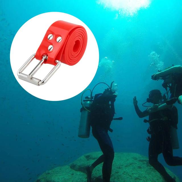Cinto de Mergulho em Silicone com Fivela de Aço Inoxidável - Ajustável de 85cm a 1m para Acessórios de Mergulho e Caça Submarina