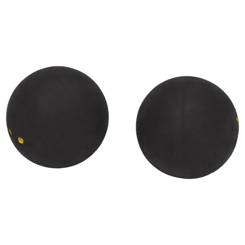 Dois-Amarelo Pontos Bola De Squash, Baixa Velocidade, Esportes Bolas De Borracha, Competição Jogador Profissional, 2 Pcs - Image 1