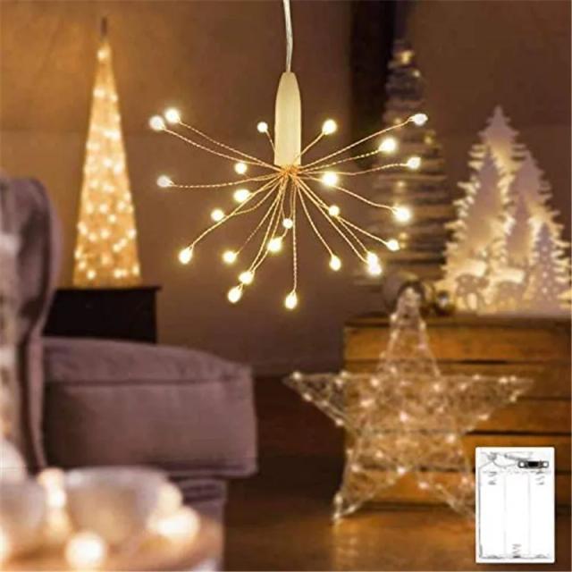 Luzes de Corda LED à Prova d'Água para Festas: Fio de Cobre Branco com 25 Lâmpadas para Casamentos e Natal