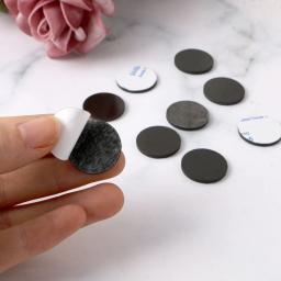 Ímãs autoadesivos magnéticos redondos, ímãs borracha redondos para artesanato diy, hobby e geladeira, com 10 peças - Image 3