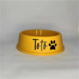 Personalizado Impresso Dog Food Bowl, Plastic Dog Bowl, Custom Food and Water Bowl, Pet Gift, Treat Decalques Rótulos Pet Acessório - Image 4