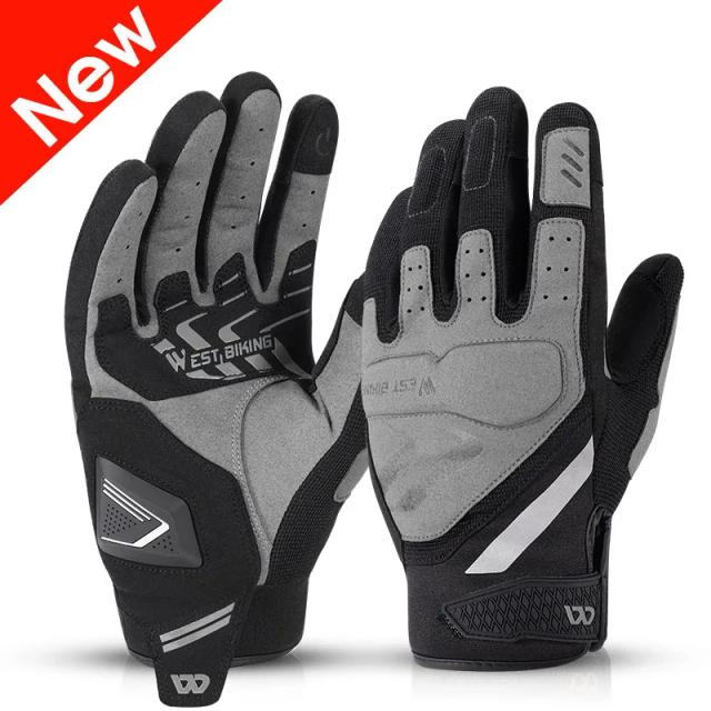 Luvas de Ciclismo WEST BIKING - Antiderrapantes e Respiráveis para Homens e Mulheres, Ideais para MTB, Fitness e Uso no Inverno