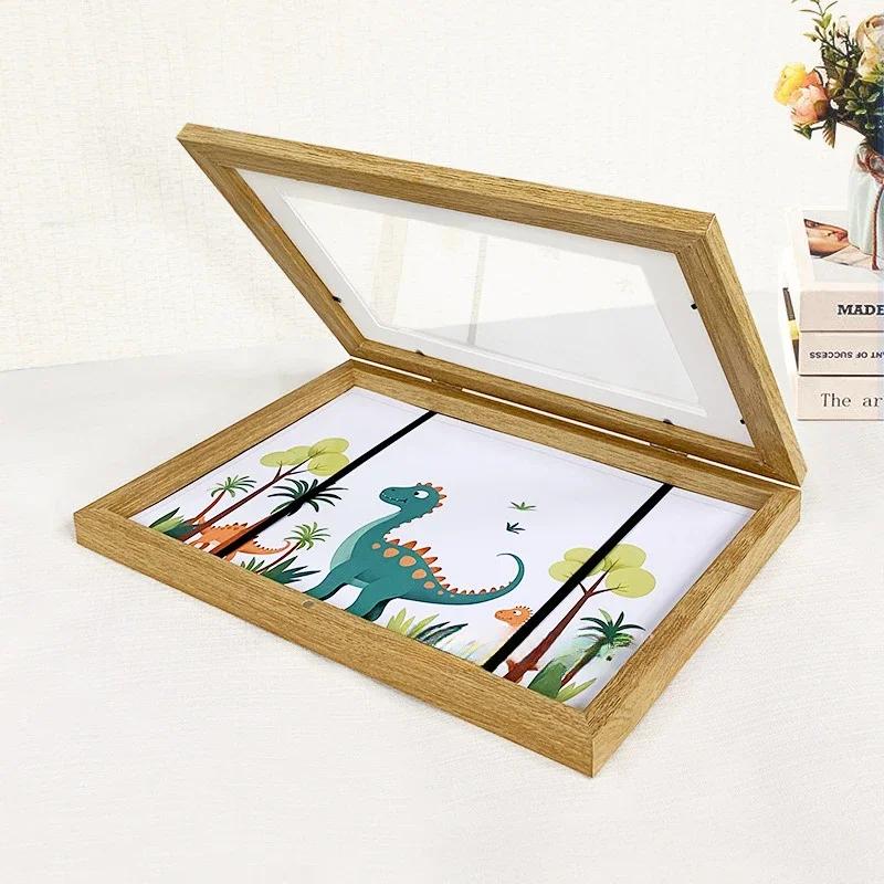 Molduras de arte para crianças, moldura magnética frontal aberta mutável para pôster, foto, desenho, pinturas, exibição de fotos, sem fotos - Image 1