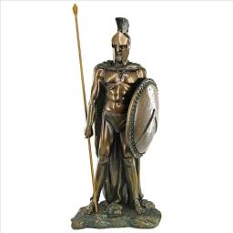 Bronze Armadura Romana Guerreiro Espartano Estátua, Medieval Resina, Artesanato Europeu Ornamentos, Vintage Lembranças Casa Estatueta - Image 2