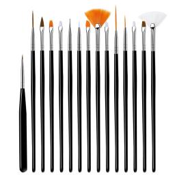 Multi-Funcional Nylon Hair Art Paint Brush, Aquarela Rod Pen, Desenho Ferramenta de Pintura, Material Escolar, Papelaria Presentes, 15Pcs Set - Image 4