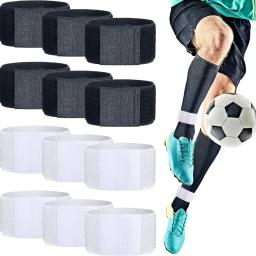 Caneleiras antiderrapantes para esportes de futebol, correias de fixação de perna, almofadas leves para correr e andar de bicicleta, 1 par - Image 1