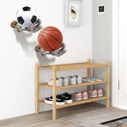 Suporte de basquete de mão em forma de mão montagem na parede rack de armazenamento de basquete decoração de arte de parede economia de espaço estilo mecânico expositor - Image 2