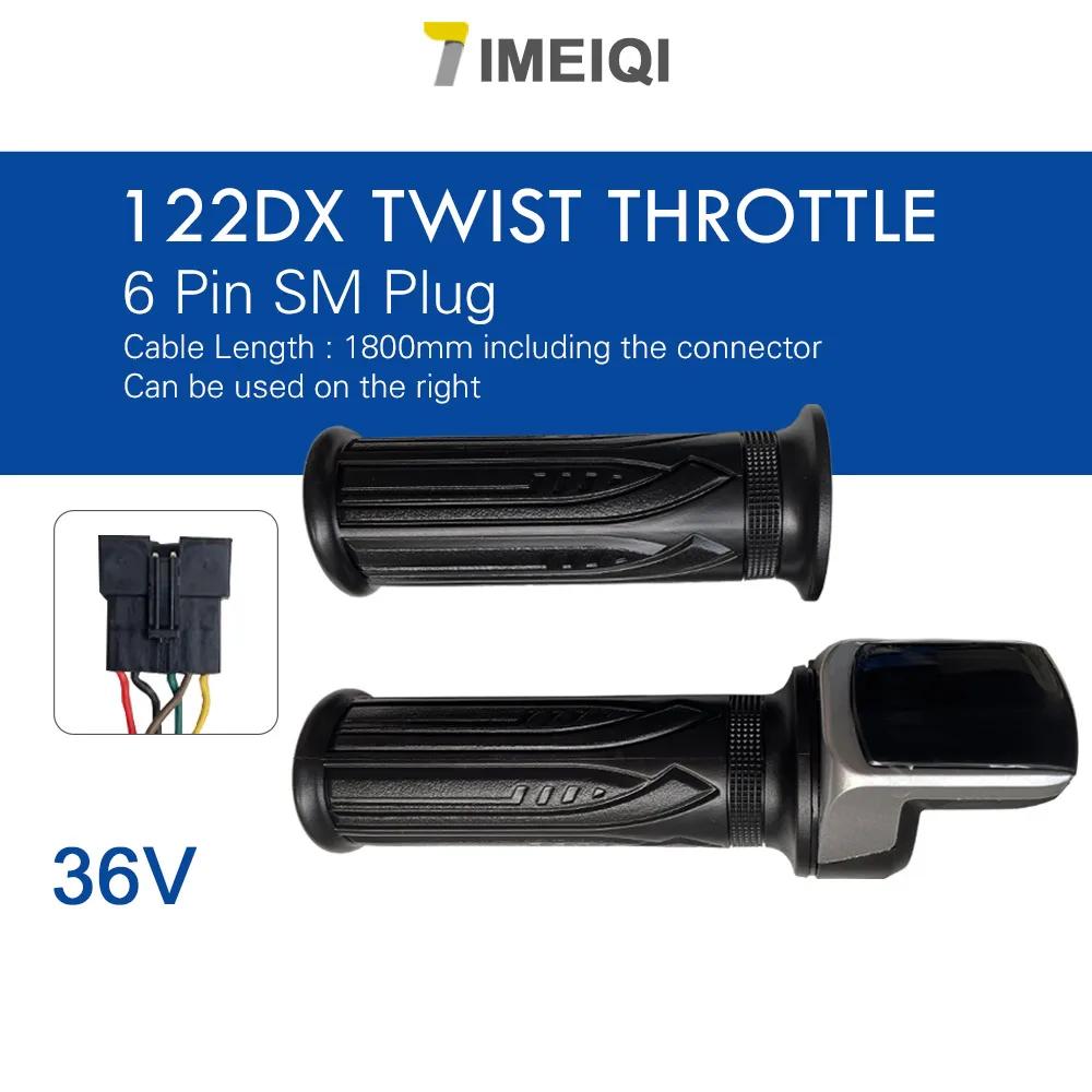 Ebike polegar acelerador 122dx 36v 48v mão direita acelerador ebike 6pin sm conector para bicicleta elétrica parte & acessórios scooter - Image 1