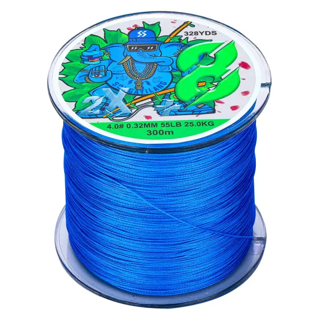 Linha de Pesca Trançada Sougayilang para Carpa, Multifilamento 8 Vertentes, Resistência à Abrasão, X8, 300m, 16 a 75lb