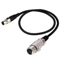 Mini xlr 3pin macho para xlr 3pin cabo de áudio fêmea folha de alumínio blindado fio de cobre cabo de linha de áudio para câmeras de microfone - Image 4