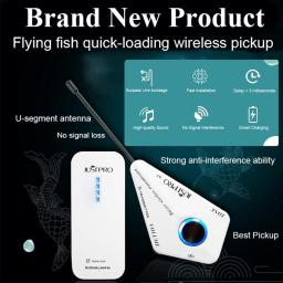 Flying FishWireless Guitar System, Guitarra Clássica Universal, Ukulele, Violino, Guzheng, Polegar Piano, Air Drum Transceiver - Image 5
