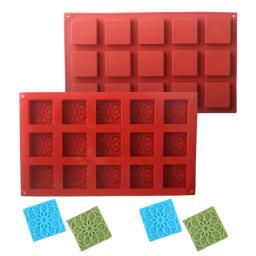 SHENHONG-Moldes De Bolo De Silicone De Forma Quadrada ou Redonda, Molde De Chocolate, Molde De Sabão Artesanal, Ferramentas De Cozimento De Sobremesa, Suprimentos De Cozinha - Image 3