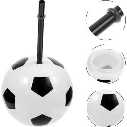Futebol Ball Cup com canudos e tampas, Copo reutilizável, Copa do esporte infantil, Tema de futebol, Fontes do partido de aniversário, Meninos Presentes Favor, 4-30Pcs - Image 3