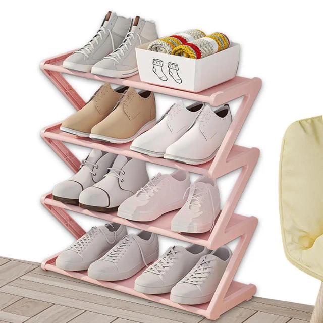 Sapateira Multifuncional para Dormitório com Design Empilhável - Prateleira para Tênis e Calçados, Ideal para Entradas e Organizações em Casa