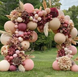 Arco de balão rosa empoeirado, decoração de casamento e noivado, neutro, boho, nude, kit de guirlanda, chá de bebê, decoração de festa de aniversário - Image 1