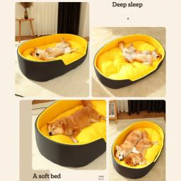 Cama para Dog Cat Pet Kennel Médio Dog Sofá-cama Almofada Pet Calming Dog Bed Casa Pet Supplies Acessórios Quatro estações universal - Image 5