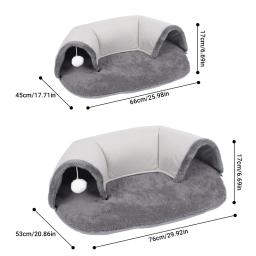 Brinquedo interativo do jogo para o animal de estimação, túnel do gato, cama dupla do uso, furões, coelho, túneis internos, casa do gatinho, treinamento, elipses, ninho - Image 2