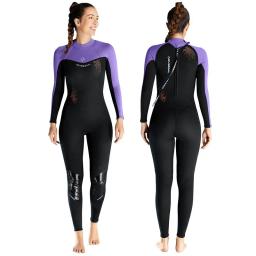 Wetsuit neoprene para mulheres, mergulho, surf, maiô térmico, esporte aquático, roupa de mergulho, equipamento de natação, 3mm - Image 3