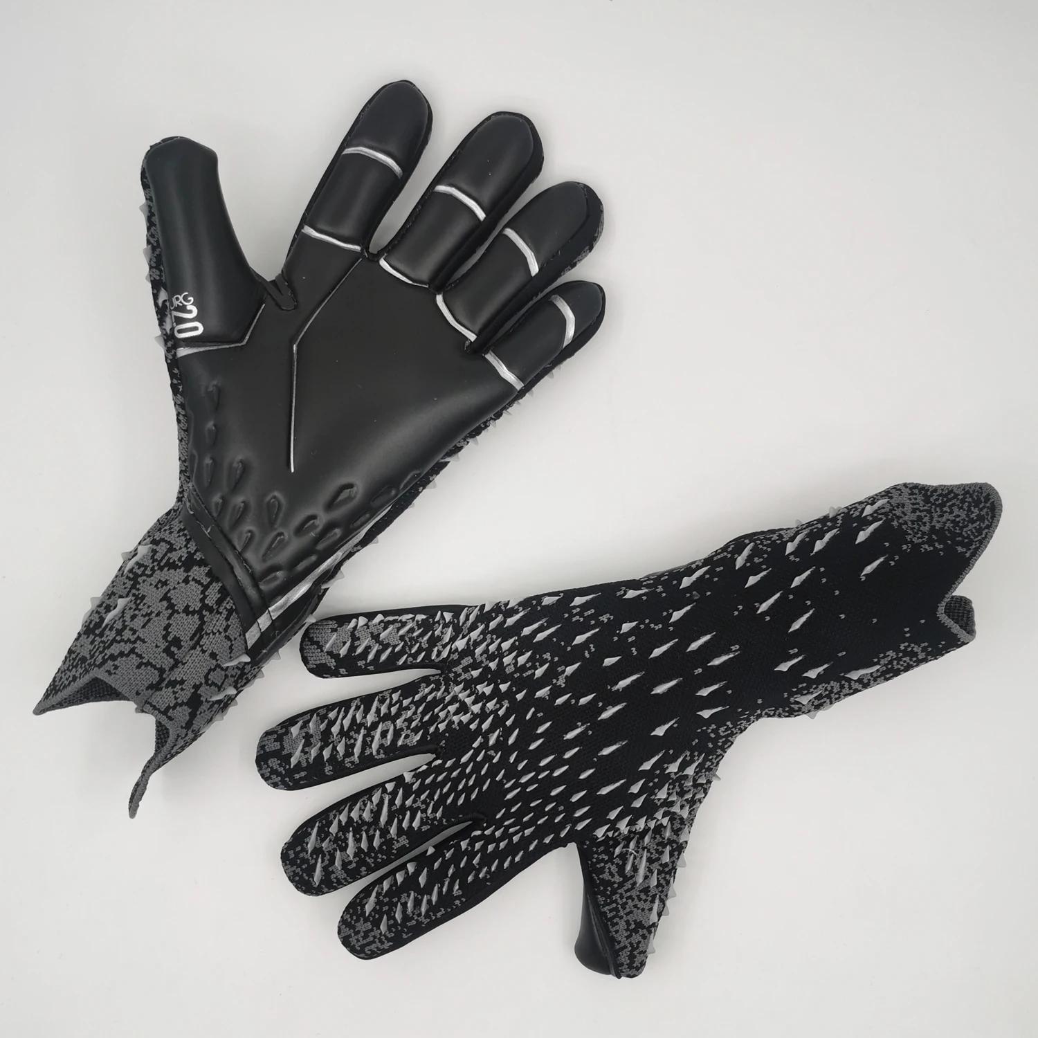 Luvas de goleiro de futebol criança homem forte aderência futebol látex engrossado proteção crianças adulto luvas de goleiro esportes - Image 1