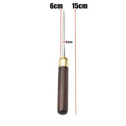 Aço inoxidável picareta de gelo com alça de madeira manual ferramenta de escultura em gelo em casa trituradores de gelo cone barra bartender ferramenta cozinha - Image 2