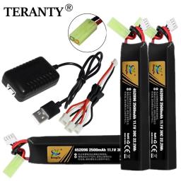 Pistola de Água Airsoft 11.1V 3S 2500mAh 30C 452096   Bateria lipo + carregador tamiya plug para airsoft bb pistola de ar brinquedos elétricos peças de arma - Image 1