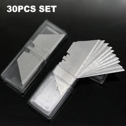 30 pçs lâmina trapezoidal multi funcional lâmina de aço carbono substituição diy arte artesanato cortador ferramenta lâmina ferramentas manuais - Image 1