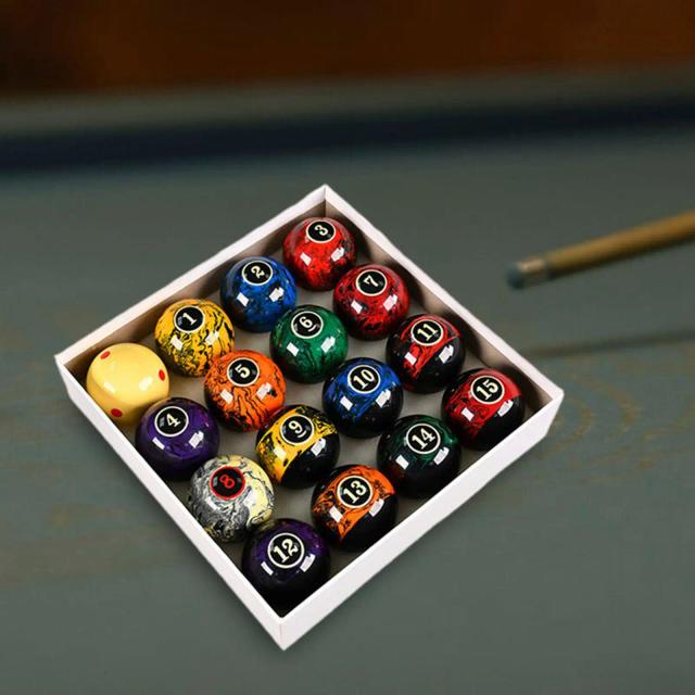 Conjunto de Bolas de Bilhar 16 Peças Profissional Resina 5.72cm