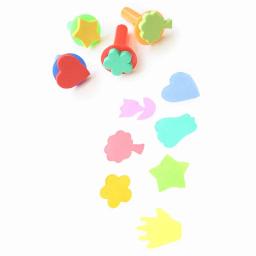 Conjunto de pincéis de esponja para pintura, carimbos para crianças e estudante, carimbo de tinta, ferramentas de desenho, padrão aleatório e cor, 6pcs - Image 5
