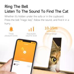 Petkit smart pet collar sono/monitoramento de dados de descanso com ringtones para animais de estimação pet placa de identificação para cães pequenos e médios gatos trabalham com app - Image 4