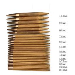 Agulhas de tricô circular crochê gancho conjunto de tricô de bambu caso intercambiável artesanato kits de costura agulha tecido diy ferramentas 13 pares - Image 5