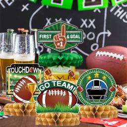 Rugby Theme Party Supplies for Kids, Decoração de futebol americano, Happy Birthday Banner, Presentes de festa para meninos, Futebol, Baby Shower - Image 4