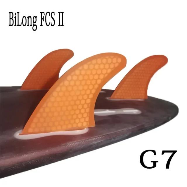 Prancha de Surf BiLong-FCS II G7 com Quilhas Elétricas Tri-Fin em Fibra de Vidro para Surf e Windsurf