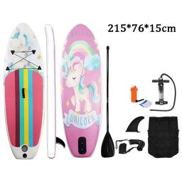 Prancha de surf SUP infantil, prancha de remo inflável, prancha de surf ajustável para crianças, acessórios de moda, 215 cm, 2023 - Image 1