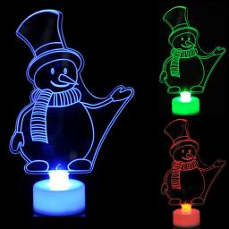 Colorido piscando LED boneco lâmpada, mini luzes noturnas, ornamento de natal, festa de aniversário, decoração de ano novo, iluminação festiva - Image 3