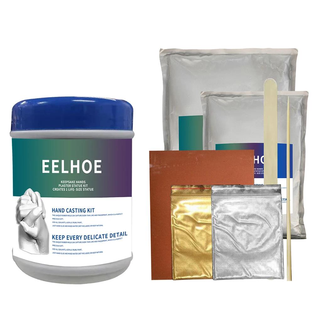 Kit de fundição manual, faça você mesmo, kit de moldagem de estátua de gesso, molde de impressão manual 3d, kit de fundição em pó, lembrança de bebê, kit de fundição de mãos e pés - Image 1