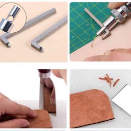 Kit prático de ferramentas artesanais em couro Kit de reparo de costura manual Punch de costura Carving Work Groover Set Conjunto de ferramentas DIY - Image 3