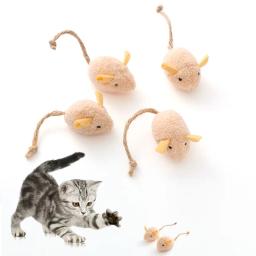 Provocando Plush Mouse para gato, brinquedo interativo, Pet Shop - Image 1