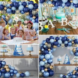 Conjunto De Confete De Látex Para Festa De Aniversário, Metal, Azul, Decorações De Natal, Chuveiro De Bebê, Balão De Newyear, 10in - Image 4