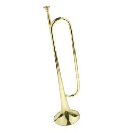 Retro exército cavalaria trompete, corneta chifre, bronze instrumento, bandeira, luvas - Image 4