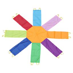 Big Rainbow Parachute para crianças, brinquedos ao ar livre, brinquedo de treinamento físico, tendas de jogos esportivos, guarda-chuva brinquedo, octogonal - Image 6